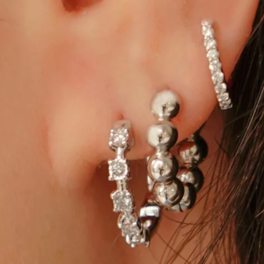 DANA REBECCA POPPY RAE WHITE GOLD HOOPS